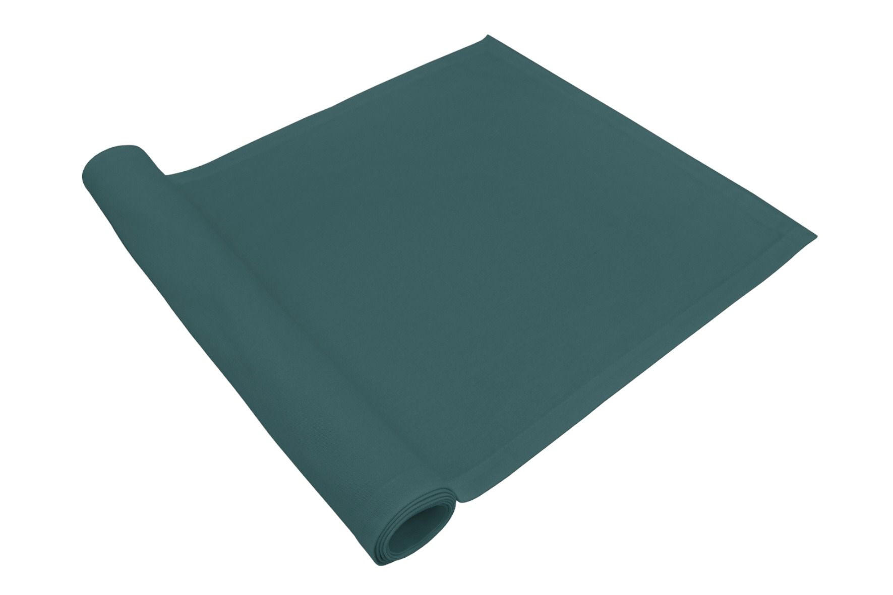 TISCHLÄUFER Panama Textil Flachgewebe Petrol 45/150 cm  - Petrol, Basics, Textil (45/150cm) - Bio:Vio