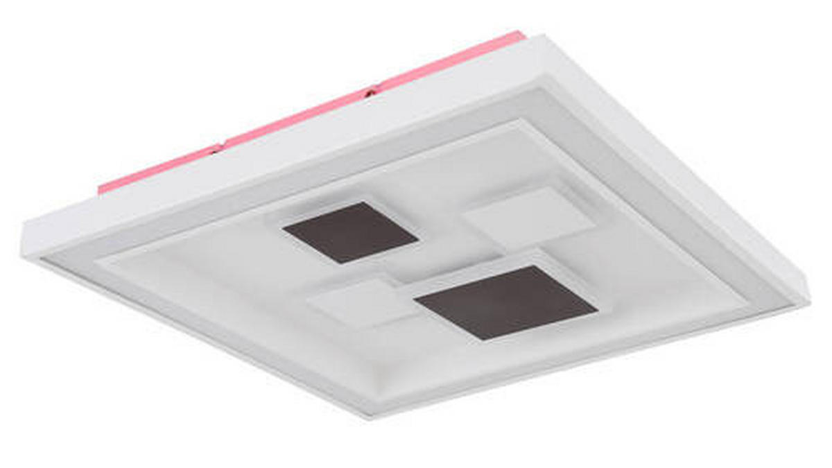 LED-DECKENLEUCHTE 50 W    48/48/7 cm  - Weiss/Anthrazit, Design, Kunststoff/Metall (48/48/7cm) - Globo