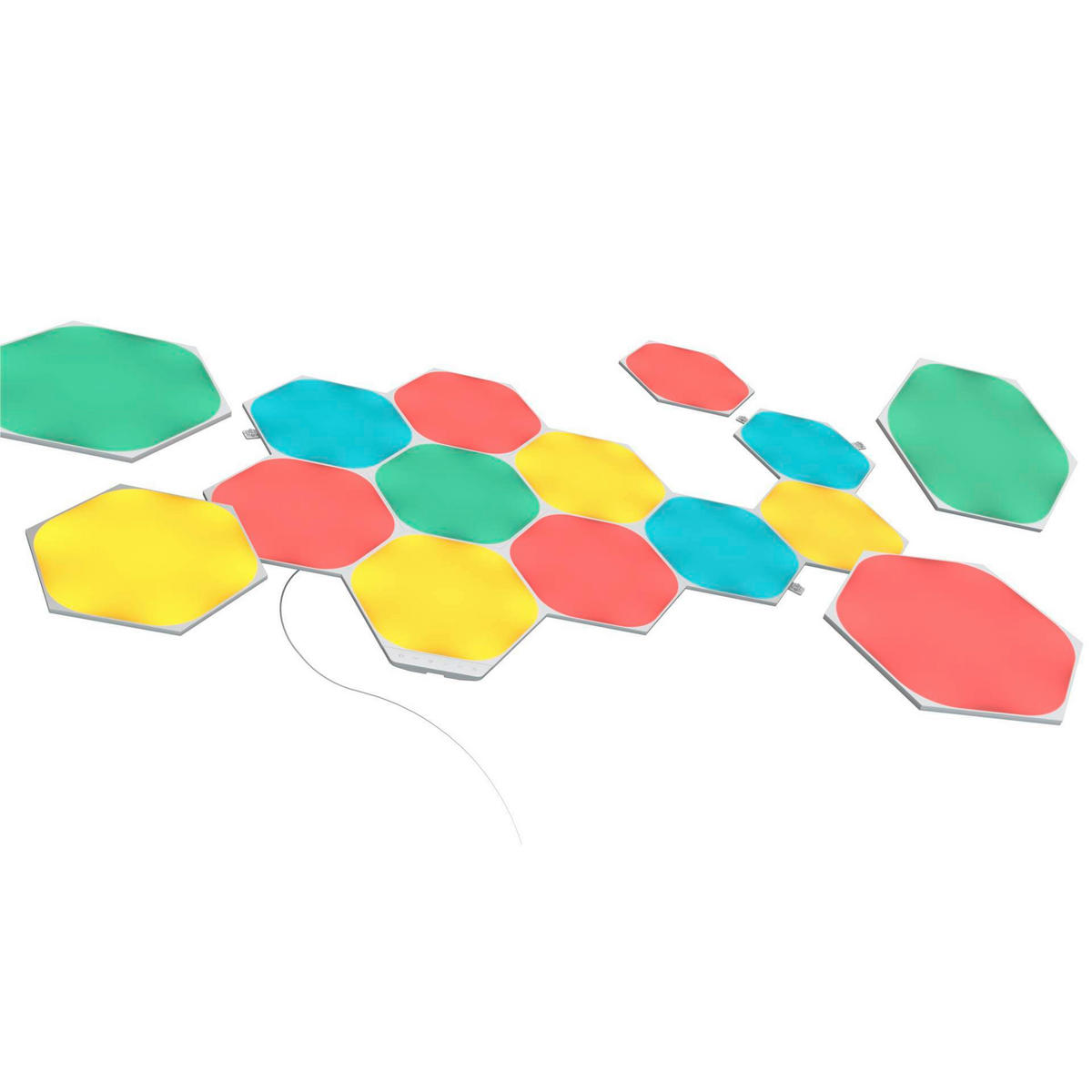NANOLEAF HEXAGONS 15ER NANOLEAF SHAPES 23/0,6/20 cm   - Weiß, Basics, Kunststoff (23/0,6/20cm)