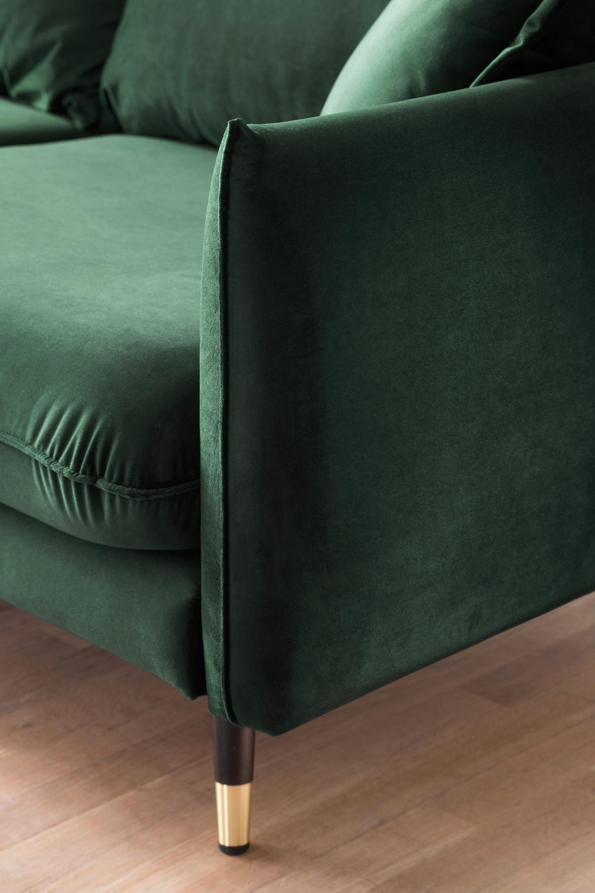 ECKSOFA Eckteil  ROSSANA-REC.2S Grün  - Grün, MODERN, Holz/Textil (258/160cm) - MID.YOU