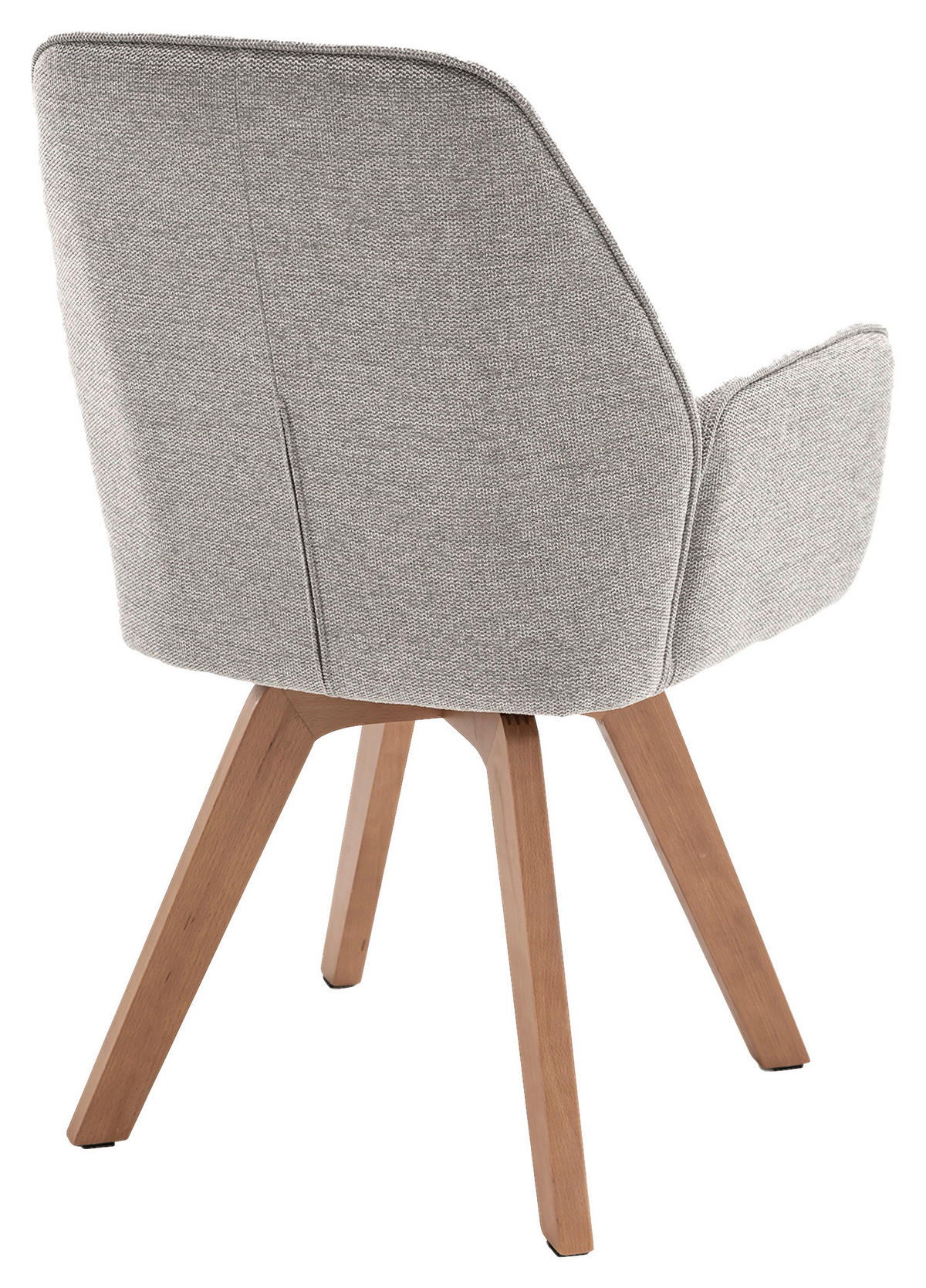 STUHL-SET - Buchefarben/Hellgrau, MODERN, Holz/Textil (57/89/61cm) - MID.YOU
