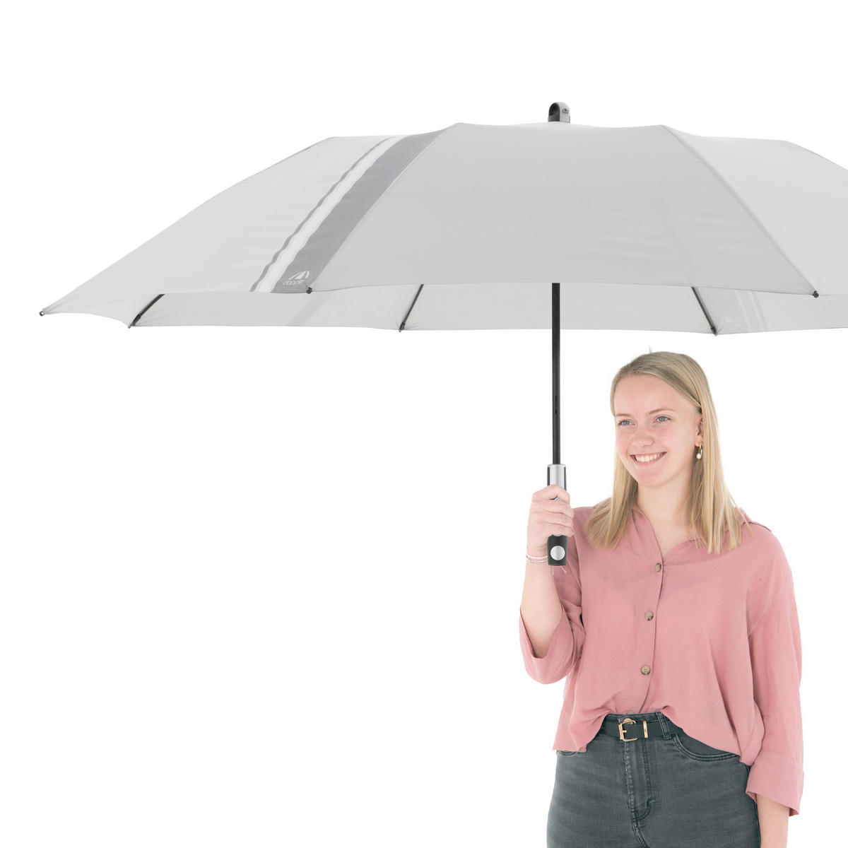 SONNENSCHIRM 156 cm Hellgrau  - Anthrazit/Hellgrau, MODERN, Textil/Metall (156cm) - Doppler