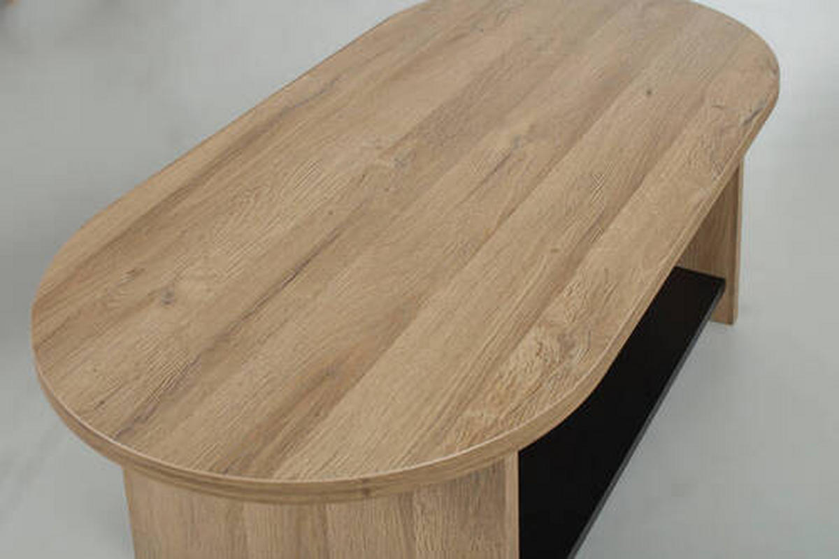 COUCHTISCH Couchtisch 110/55/39 cm oval Eichefarben  - Eichefarben, Design, Holzwerkstoff (110/55/39cm) - MID.YOU