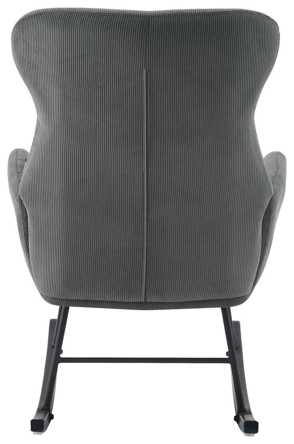 SCHAUKELSESSEL in Cord Grau  - Schwarz/Grau, Design, Holz/Textil (65/97/94cm) - Ti'me