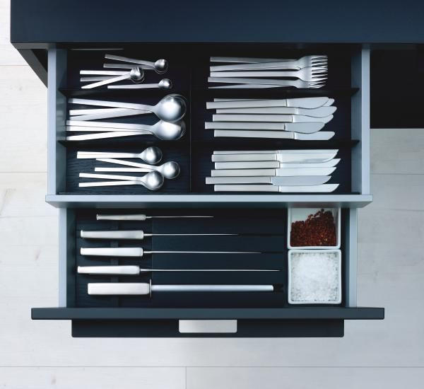 EINBAUKÜCHE   - Schwarz, Design, Holzwerkstoff - Next 125