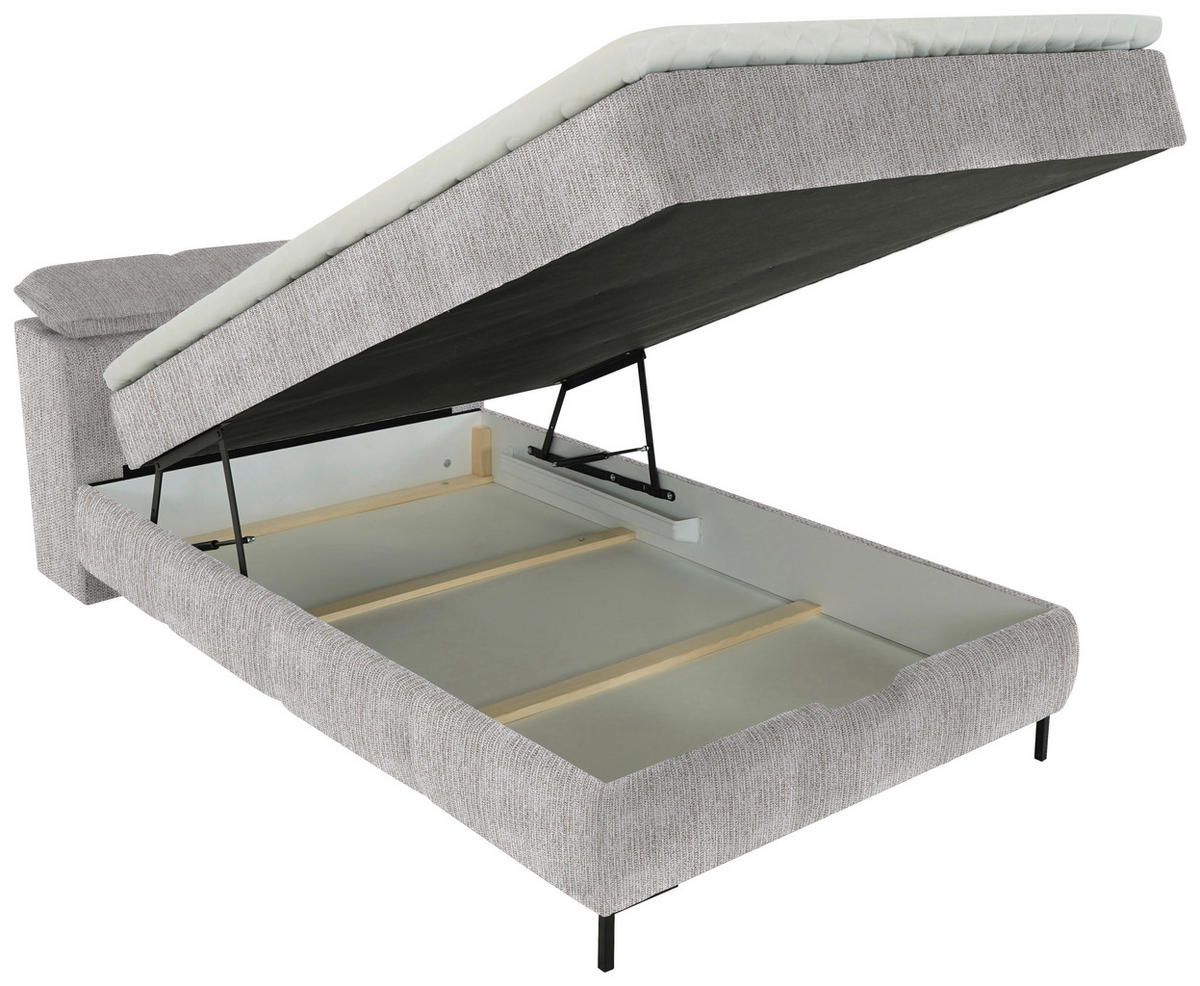 BOXBETT 120/200 cm  in Taupe  - Taupe/Schwarz, Konventionell, Holz/Holzwerkstoff (120/200cm) - Xora