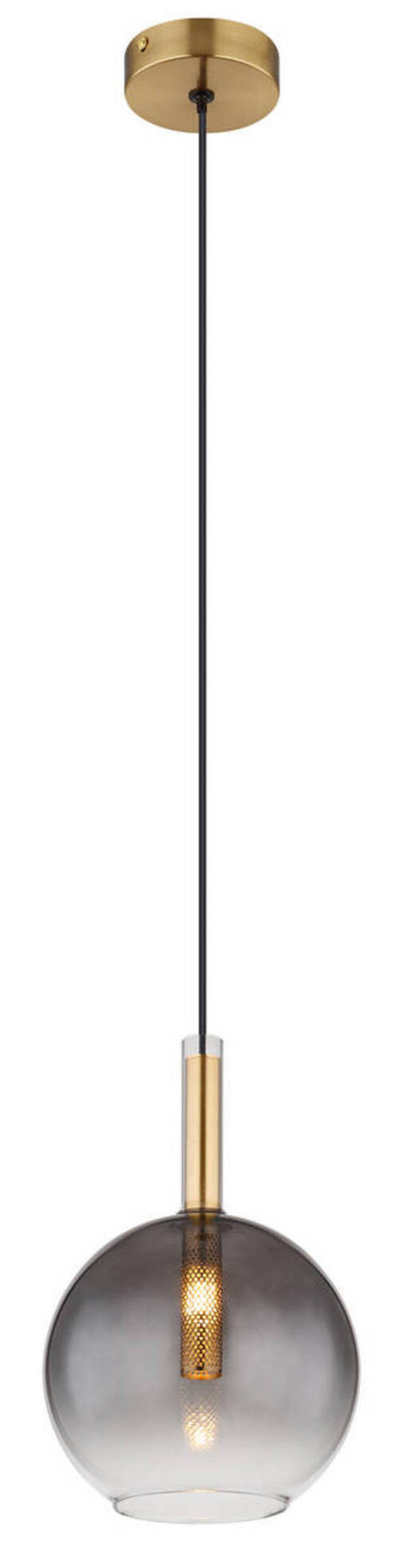 VISEČA SVETILKA        18/120 cm      G9 - prozorno/barve medenine, Design, kovina/steklo (18/120cm) - Globo