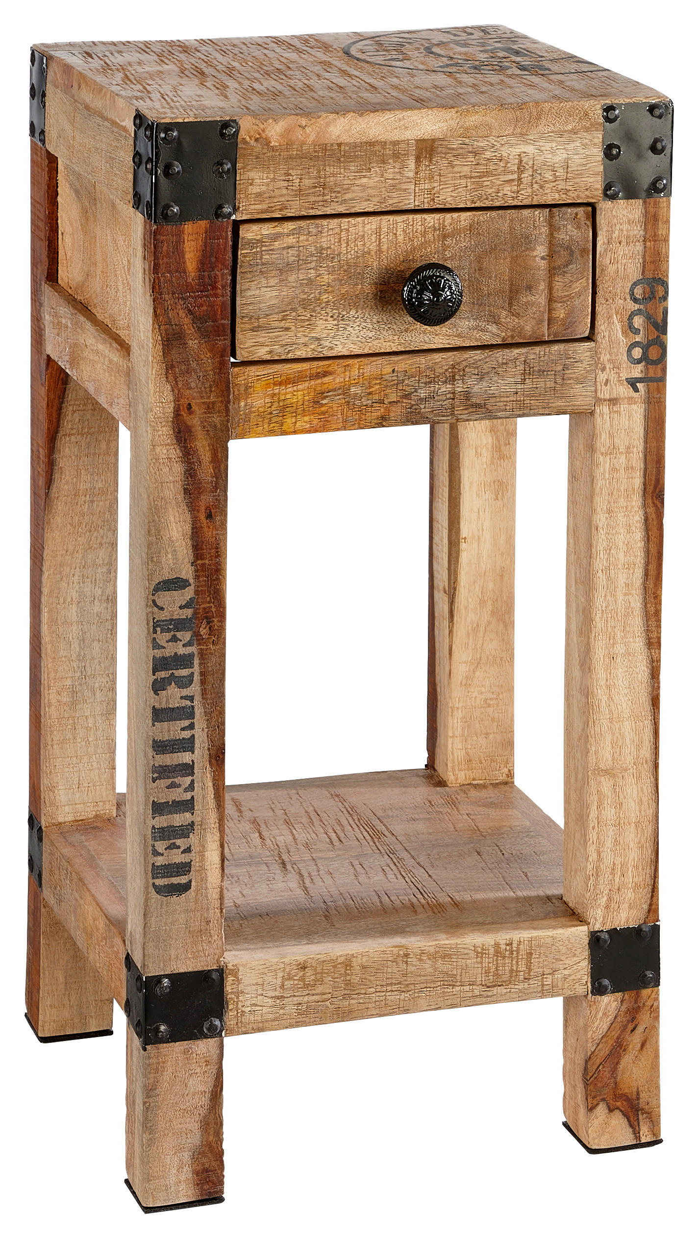 BEISTELLTISCH 30/30/60 cm Sheesham quadratisch  - Trend (30/30/60cm) - Carryhome