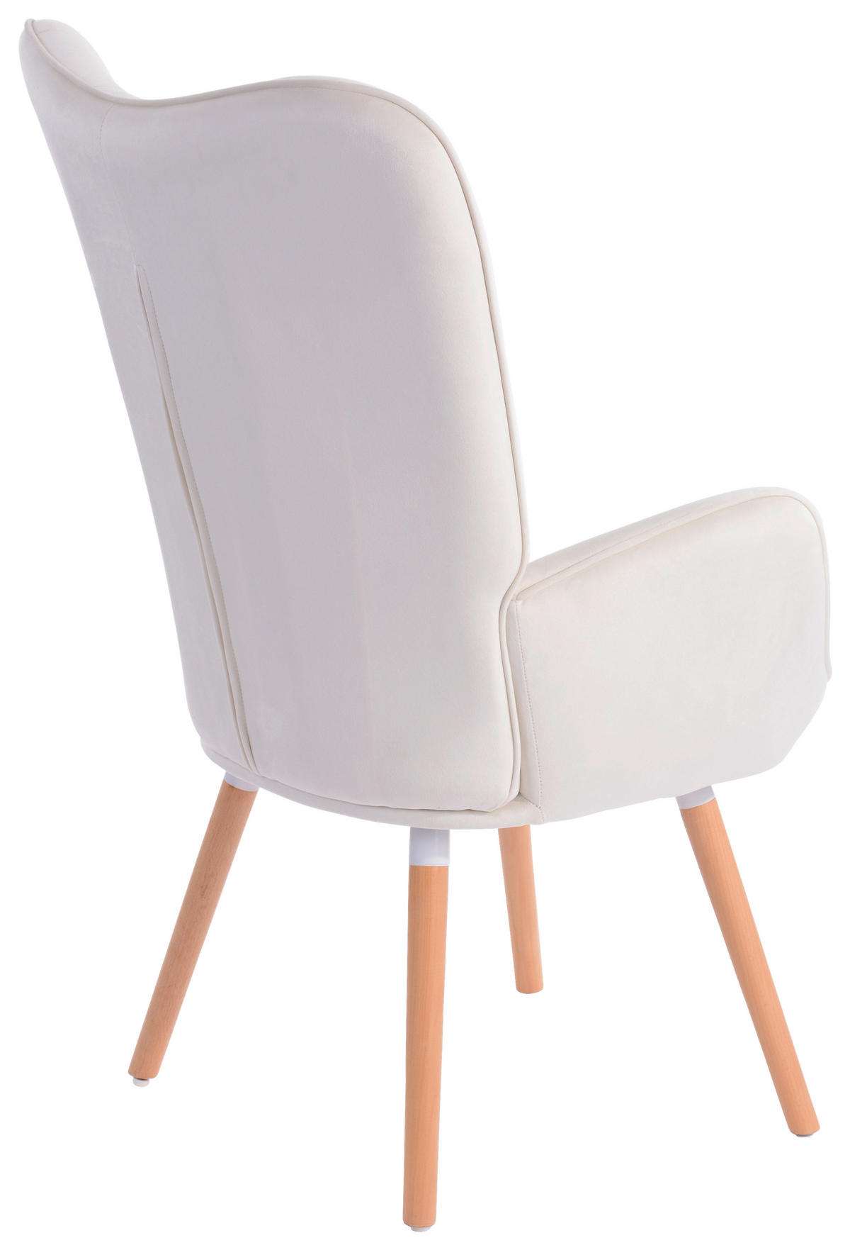 SESSEL Samt Creme, Naturfarben    - Creme/Naturfarben, Design, Holz/Textil (66/109/71cm) - Ti'me