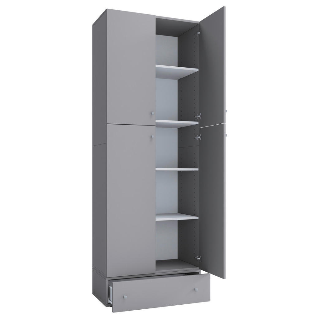 Aktenschrank Lona Holzwerkstoff Grau B: 70 cm