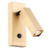 WANDLEUCHTE 15,5/13,5/6,5 cm   - Goldfarben, Design, Metall (15,5/13,5/6,5cm)