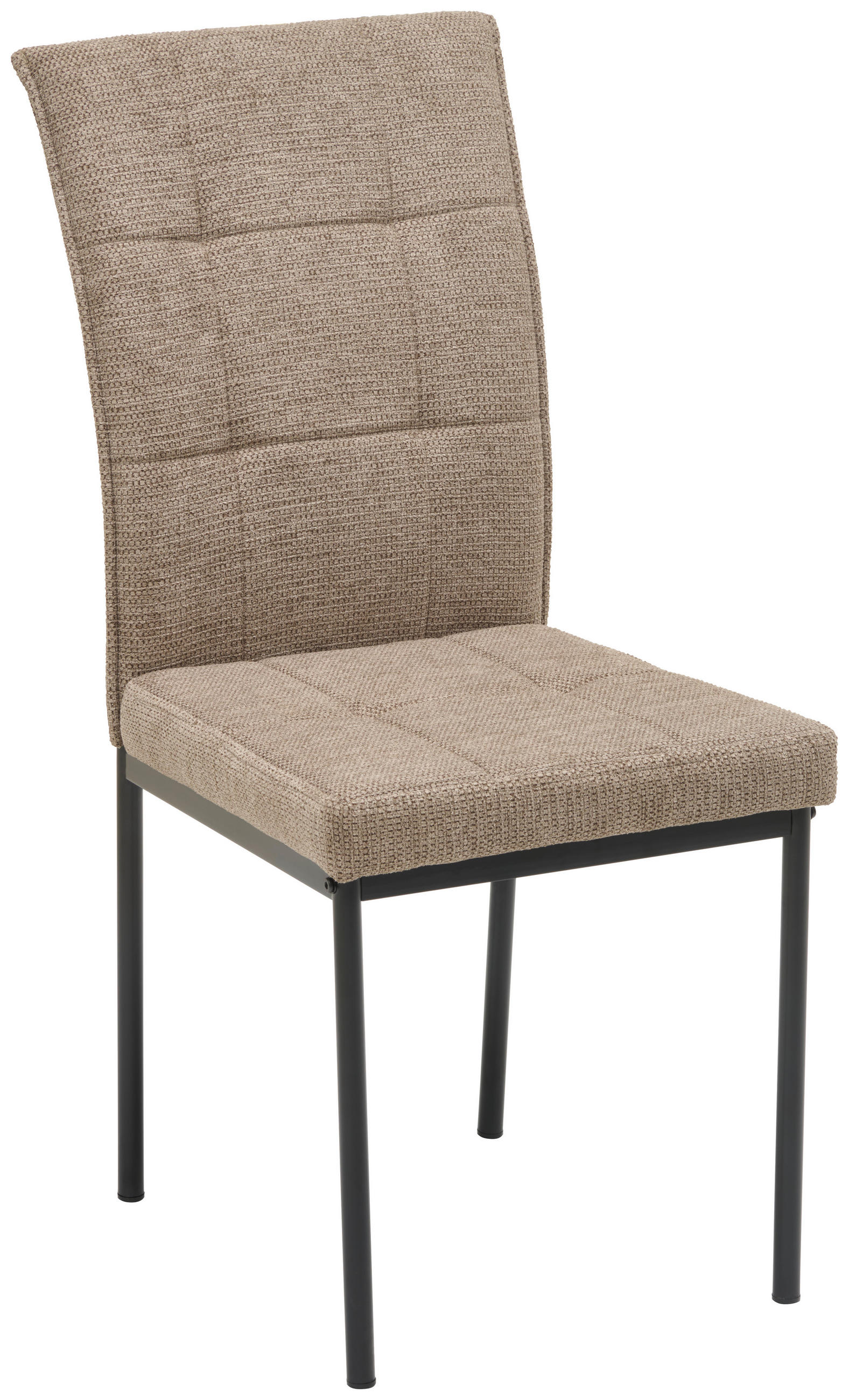 STUHL Mikrofaser Braun, Schwarz  - Schwarz/Braun, KONVENTIONELL, Textil/Metall (44/96/61cm) - MID.YOU
