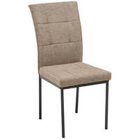 STUHL Mikrofaser Braun, Schwarz  - Schwarz/Braun, KONVENTIONELL, Textil/Metall (44/96/61cm) - MID.YOU