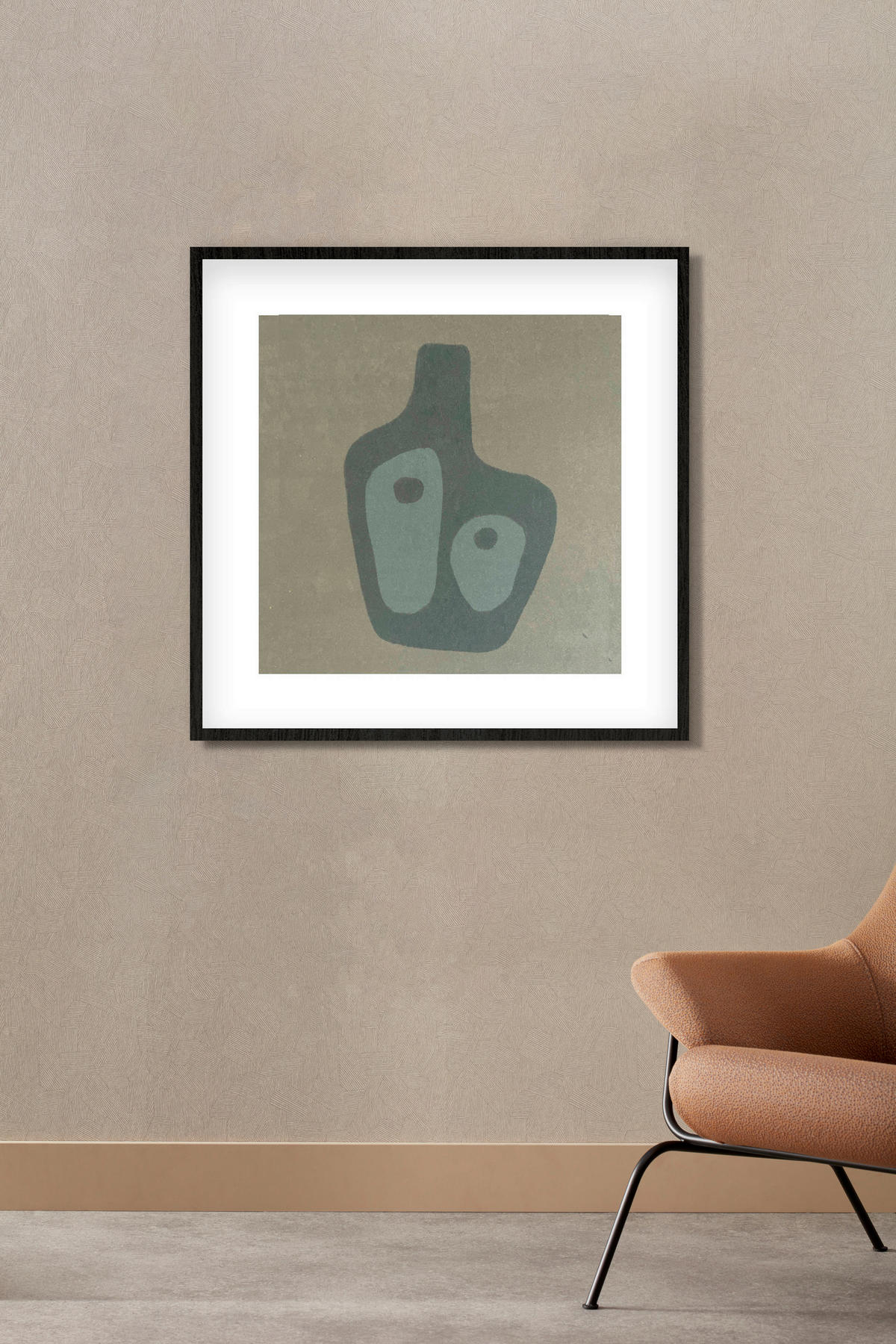 BILD 74/74/10 cm  - Beige/Schwarz, Basics, Holz/Kunststoff (74/74/10cm)