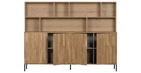 BUFFET Eichefarben, Hellgrau  200/150/44 cm  - Eichefarben/Hellgrau, Design, Holz/Holzwerkstoff (200/150/44cm) - Ambia Home