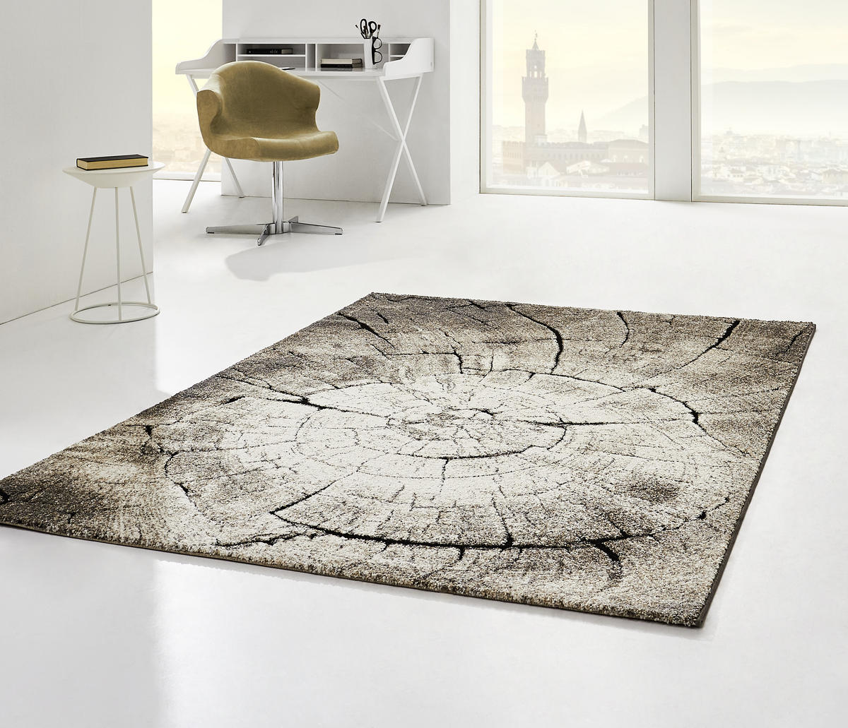 WEBTEPPICH 133/200 cm Wild Oak Anthrazit, Grau, Dunkelgrau  - Dunkelgrau/Anthrazit, Design, Textil (133/200cm) - WECON HOME