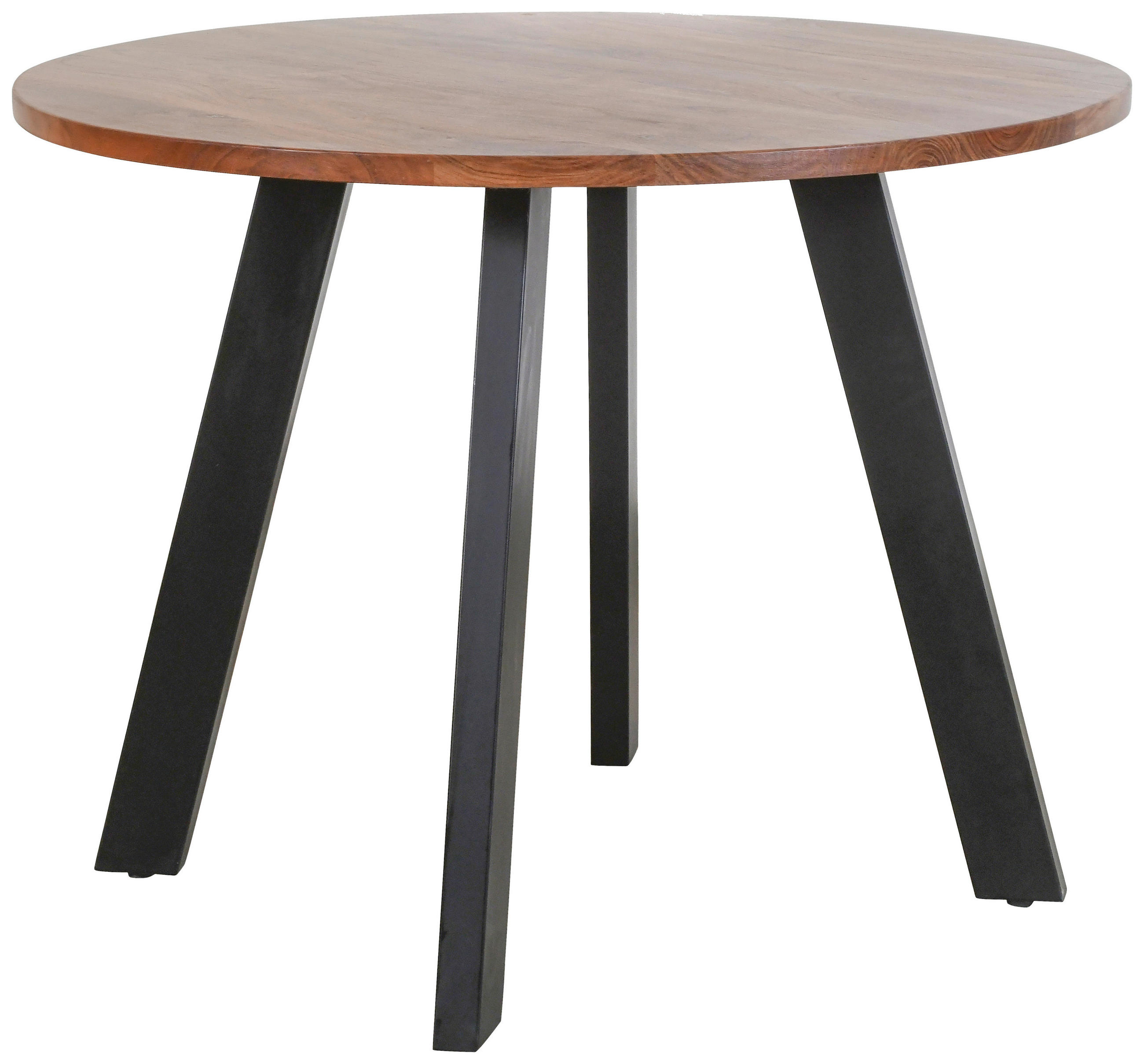 ESSTISCH in Holz, Metall 100/100/76 cm  - Schwarz/Braun, LIFESTYLE, Holz/Metall (100/100/76cm) - MID.YOU