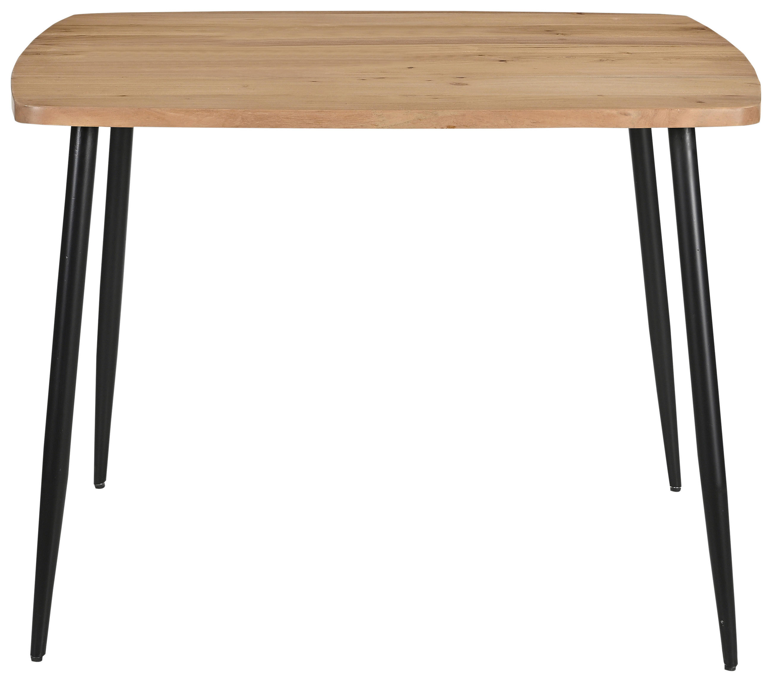 MATBORD i trä, metall 80/80/76 cm   - svart/akaciefärgad, Lifestyle, metall/trä (80/80/76cm) - Stylife