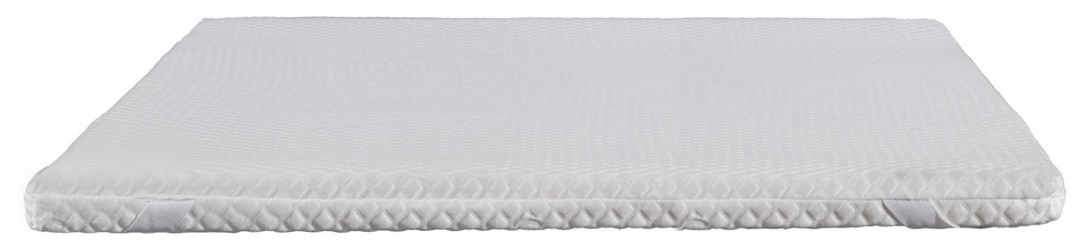 TOPPER VISCO TOPPER 180/200 cm Höhe ca. 3 cm  - Weiß, Basics, Textil (180/200cm) - Livetastic