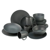 KOMBISERVICE Schwarz 20-teilig Soft Touch black  - Schwarz, Design, Keramik (39,5/43/37cm) - Creatable