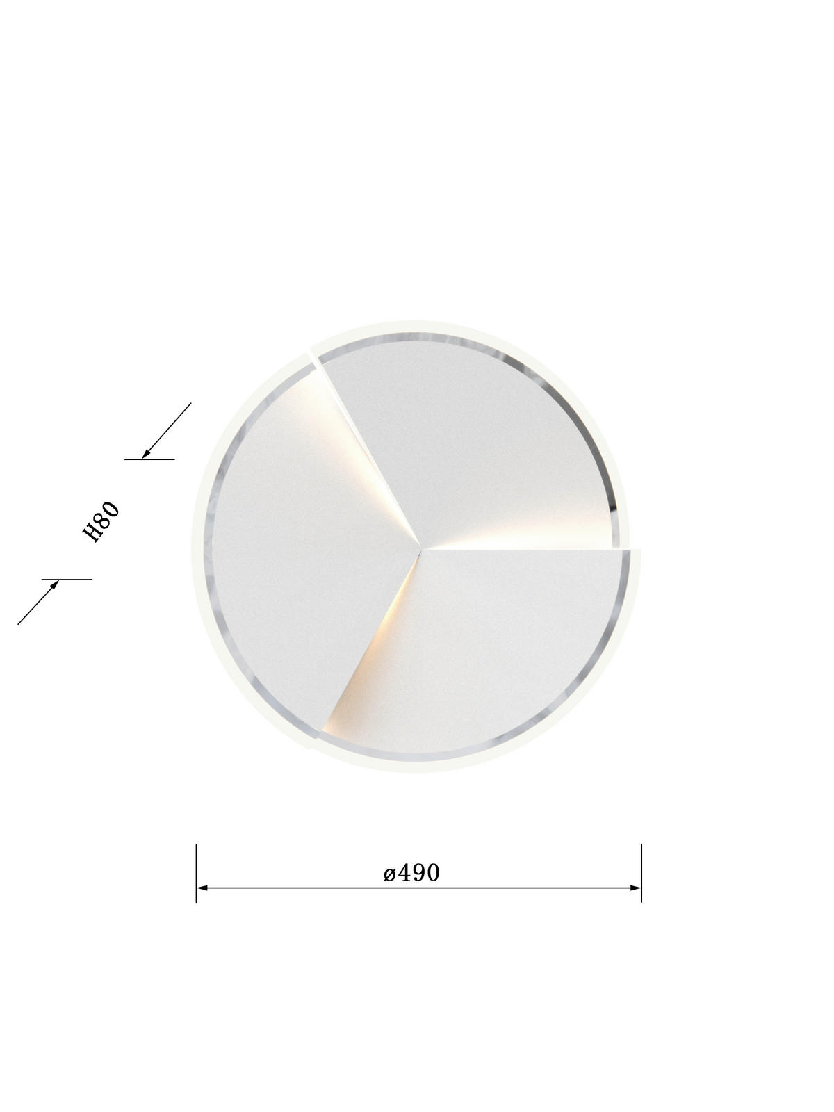 Plafonieră Cu Led  49/8,5 cm    - alb/culoare crom, Design, plastic/metal (49/8,5cm) - Wofi