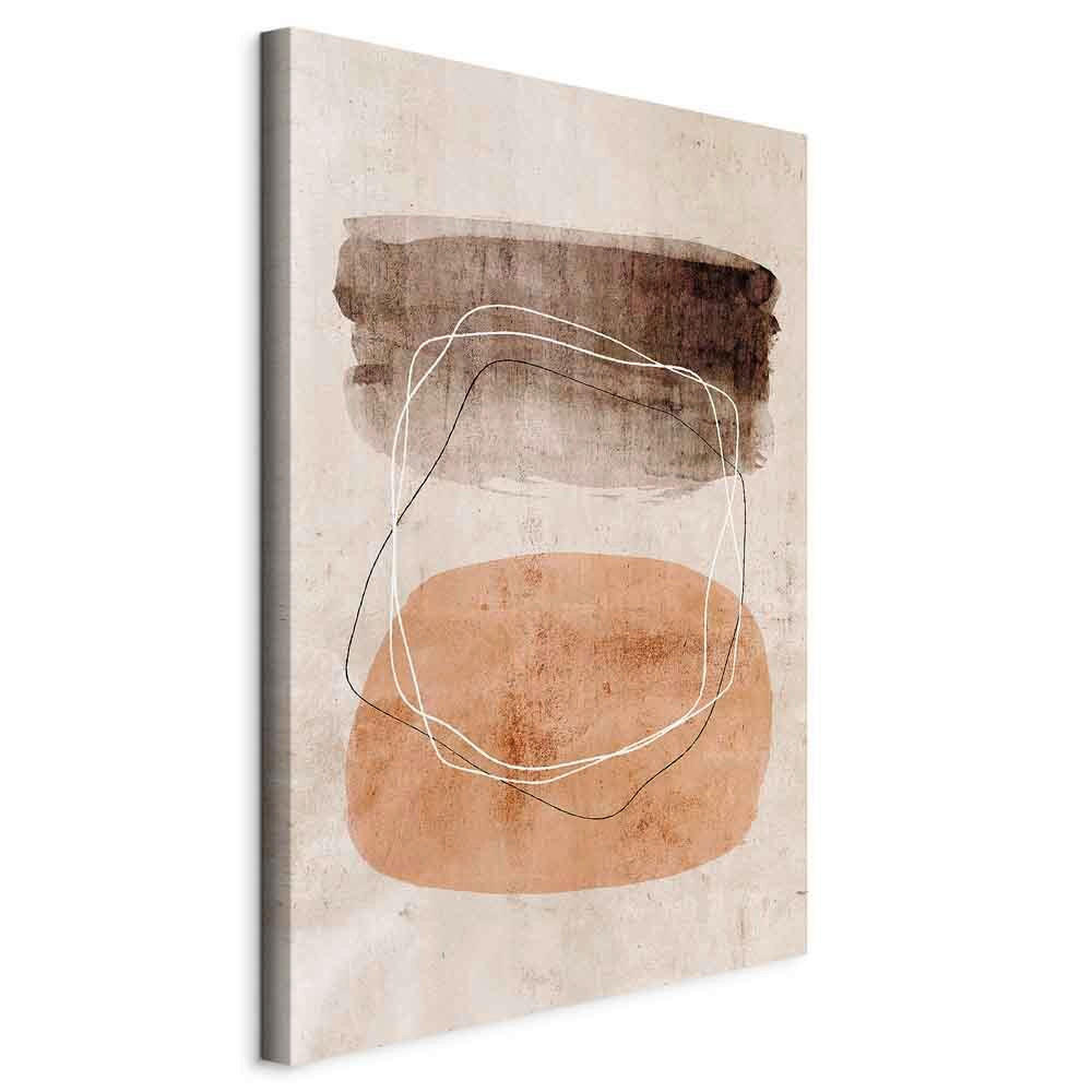 LEINWANDBILD Abstraktes, Blumen 40/60/1.2 cm  - Cognac/Beige, Basics, Holzwerkstoff/Textil (40/60/1.2cm) - artgeist