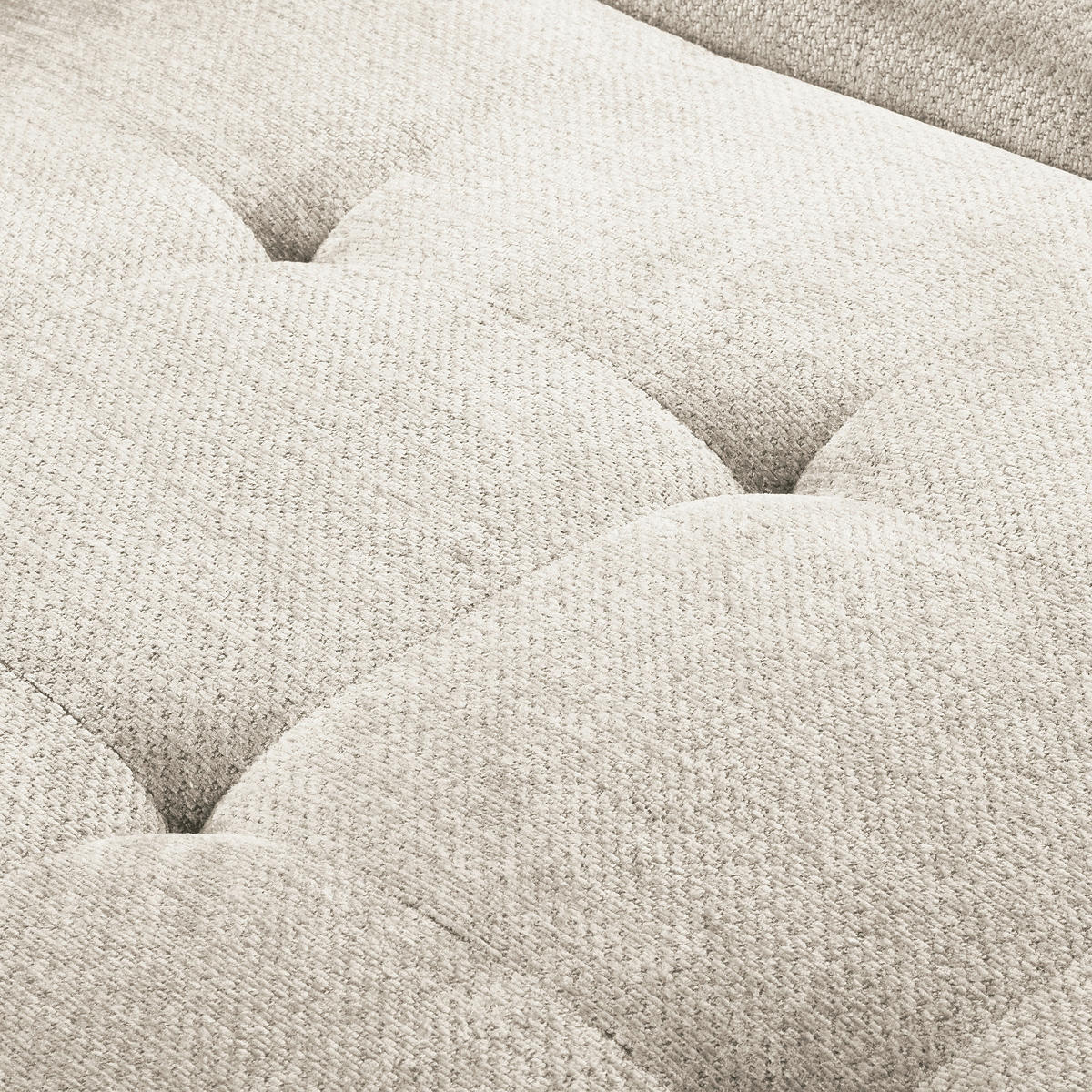 ECKSOFA   - Weiss/Schwarz, Design, Textil/Metall (268/195cm) - Livetastic