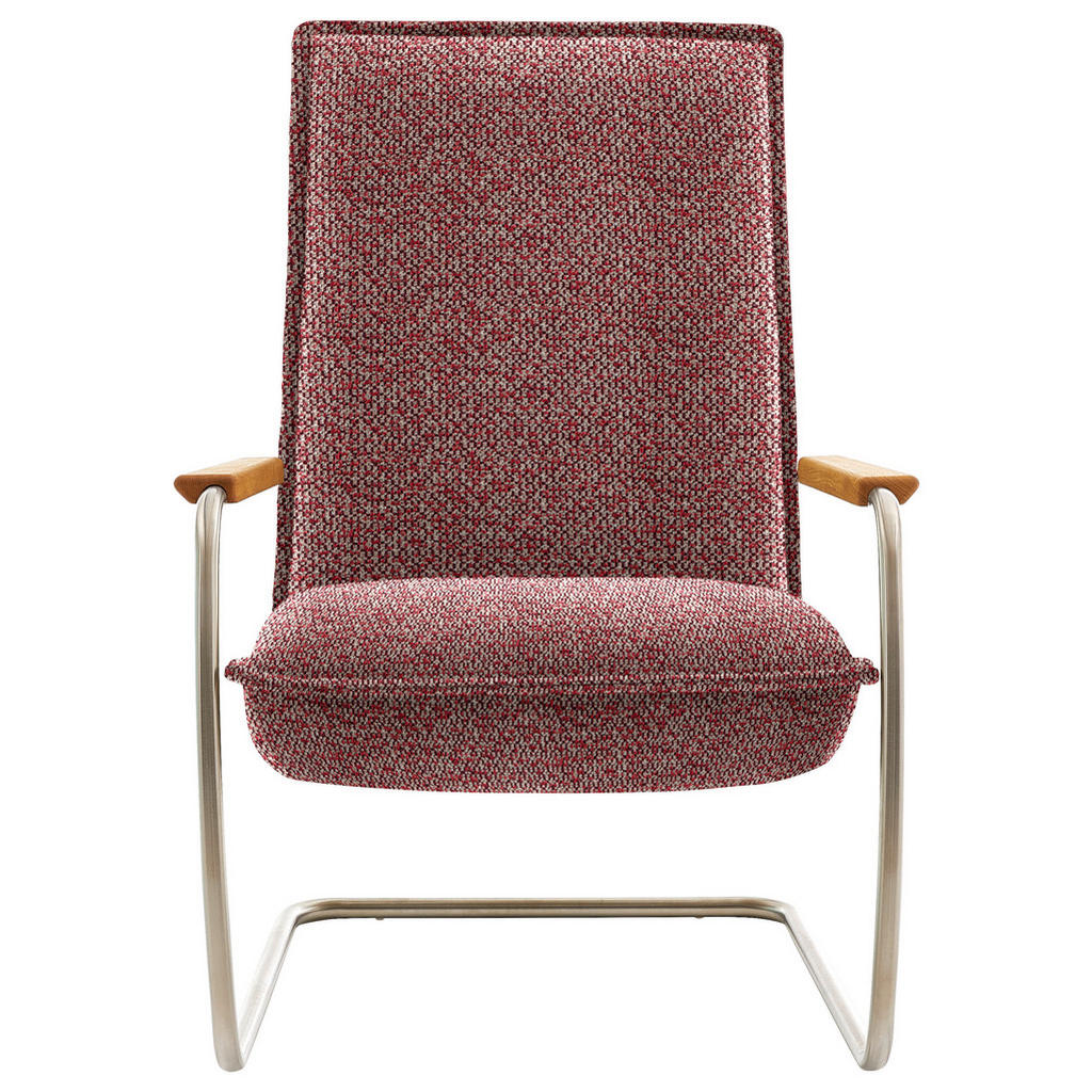 Thumbnail - Livetastic Sessel, Rot, Textil, Wildeiche, massiv, 76x105x87 cm, Goldenes M, Made in Germany, Dgm, Wohnzimmer, Sessel, S...