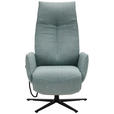 RELAXSESSEL in Textil Petrol  - Anthrazit/Petrol, Design, Textil/Metall (71/122/87cm) - Ambiente