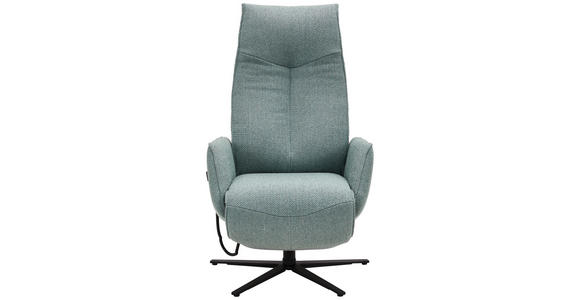 RELAXSESSEL in Textil Petrol  - Anthrazit/Petrol, Design, Textil/Metall (71/122/87cm) - Ambiente