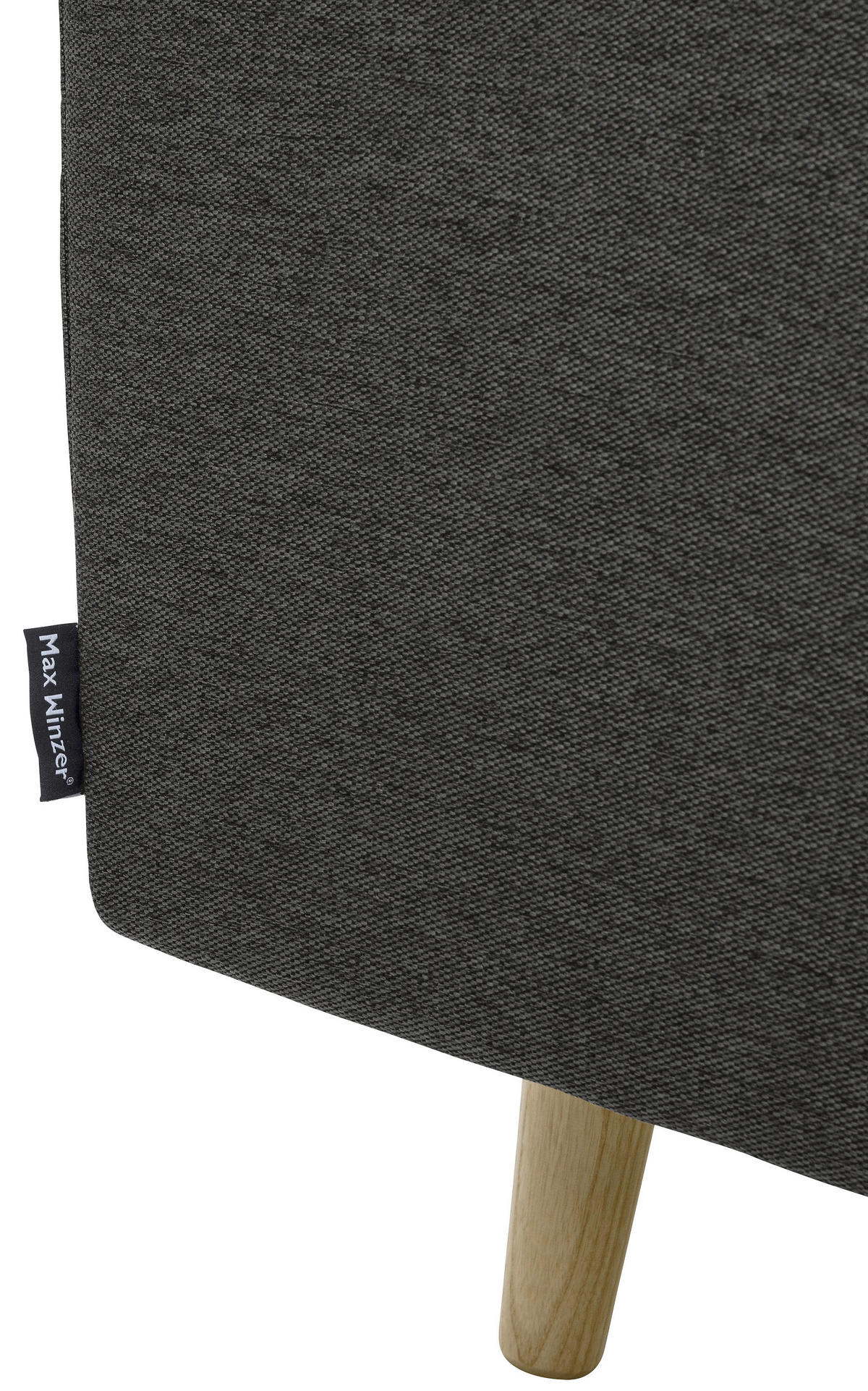 3-SITZER-SOFA in Flachgewebe Anthrazit  - Eschefarben/Anthrazit, MODERN, Holz/Textil (224/81/83cm) - Max Winzer