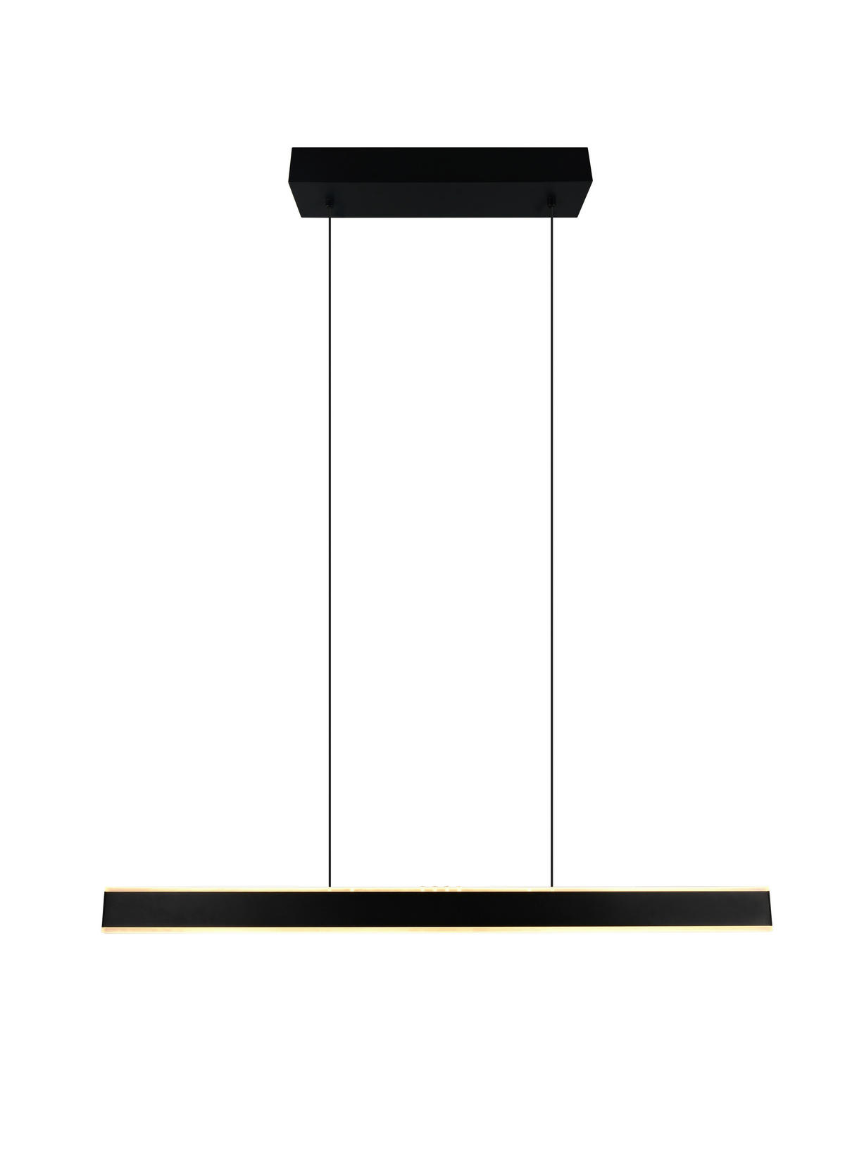 LED-HÄNGELEUCHTE 120/10/60-180 cm  - Schwarz/Weiß, Design, Kunststoff/Metall (120/10/60-180cm)