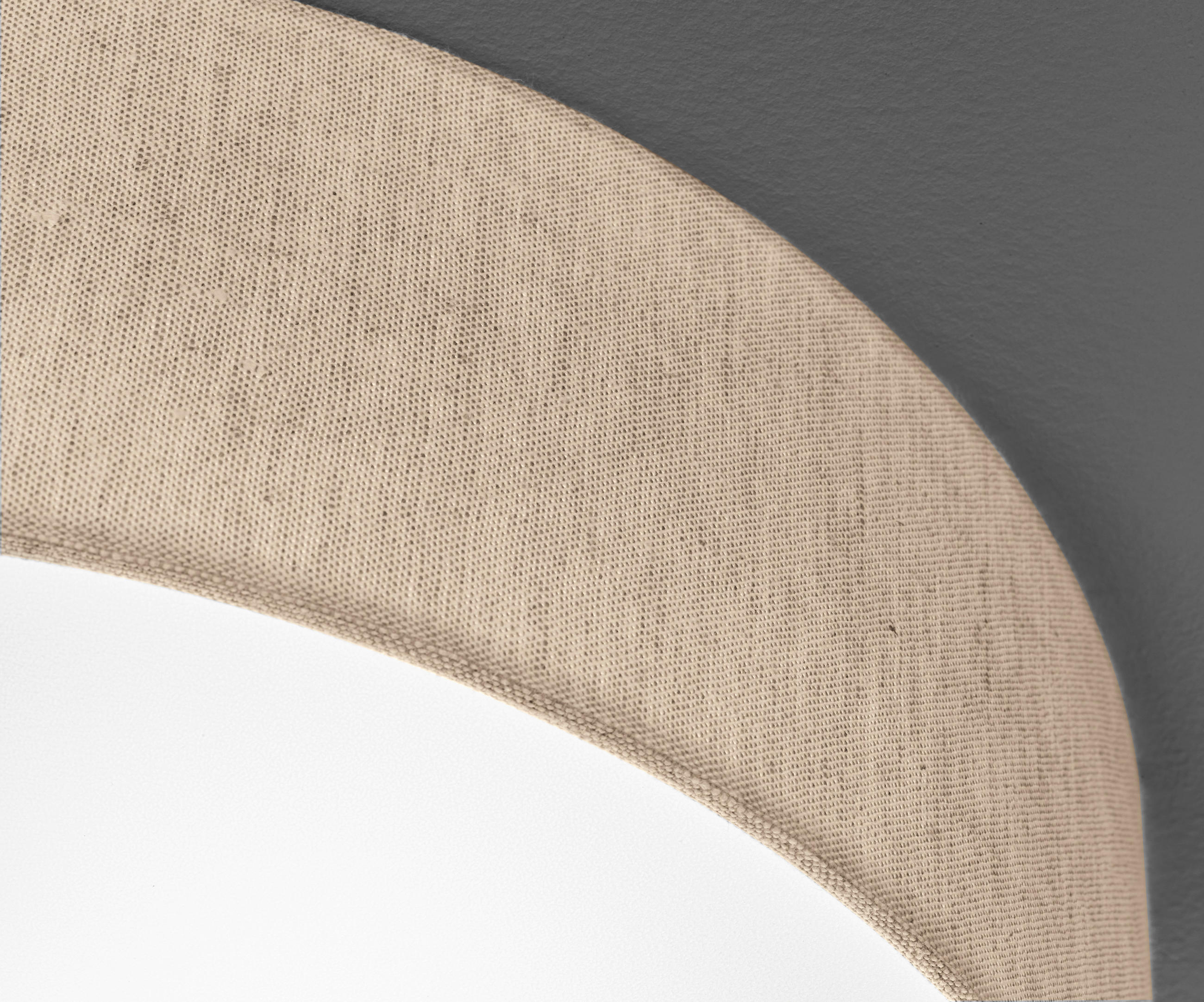 DECKENLEUCHTE THOR 60/15 cm   - Sandfarben, Design, Textil (60/15cm) - Fischer & Honsel