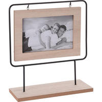 RÁMEČEK NA FOTOGRAFIE, 1 foto  x  - Basics, kov/dřevo (8/23.5/21cm)
