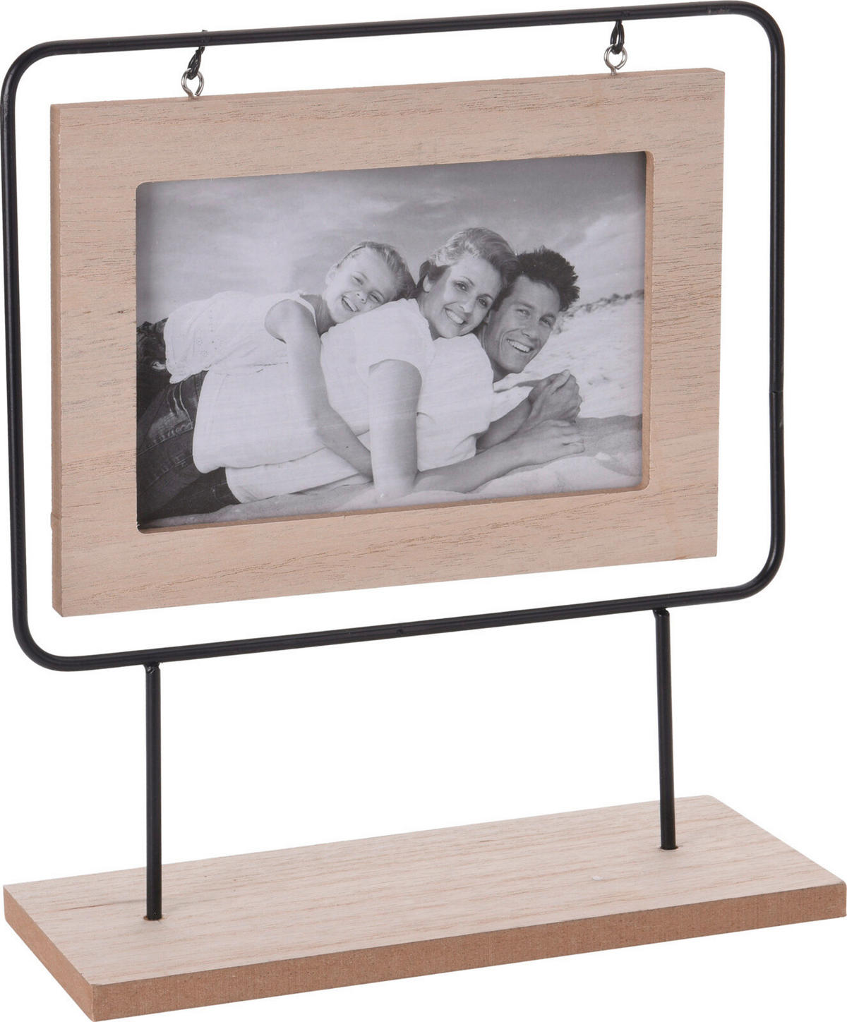 RÁMEČEK NA FOTOGRAFIE, 1 foto  x  - Basics, kov/dřevo (8/23.5/21cm)