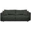 SCHLAFSOFA in Velours Dunkelgrün  - Dunkelgrün/Schwarz, Design, Kunststoff/Textil (250/92/105cm) - Carryhome