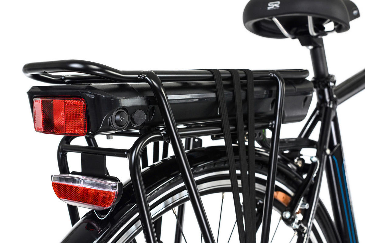 ELEKTROFAHRRAD ALU-CITY HERREN ADORE 113E 28 Zoll  - Schwarz, MODERN, Metall