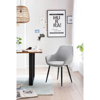 KAROSSZÉK SZETT világosszürke  - világosszürke/fekete, Modern, textil/fém (64/86/59cm) - MID.YOU