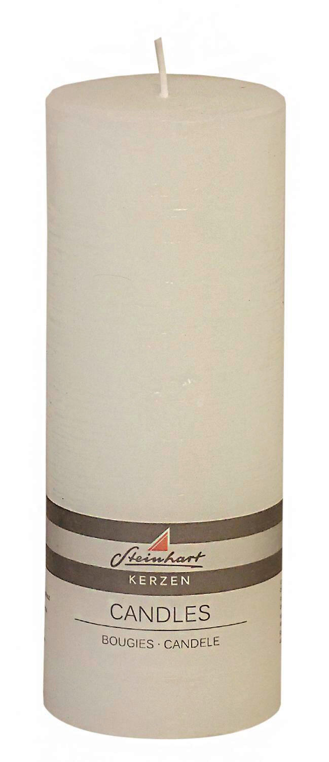 STUMPENKERZE  - Weiß, Basics (8,7/28cm) - Steinhart