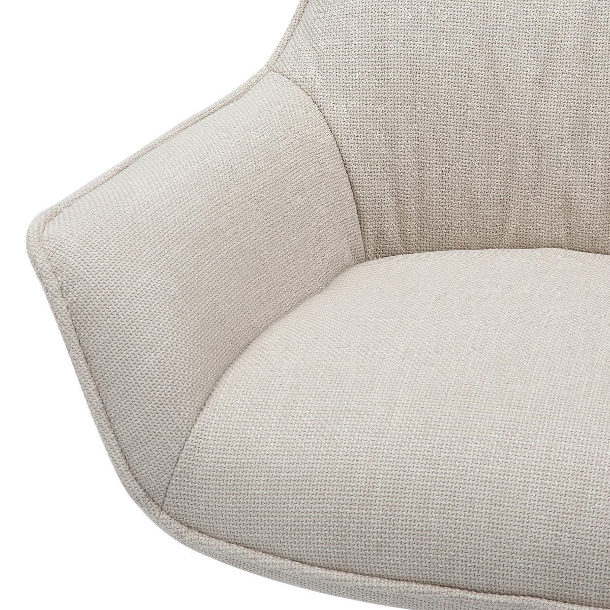 SESSEL in Struktur Beige  - Beige/Schwarz, MODERN, Textil/Metall (85/103/83cm) - Livetastic