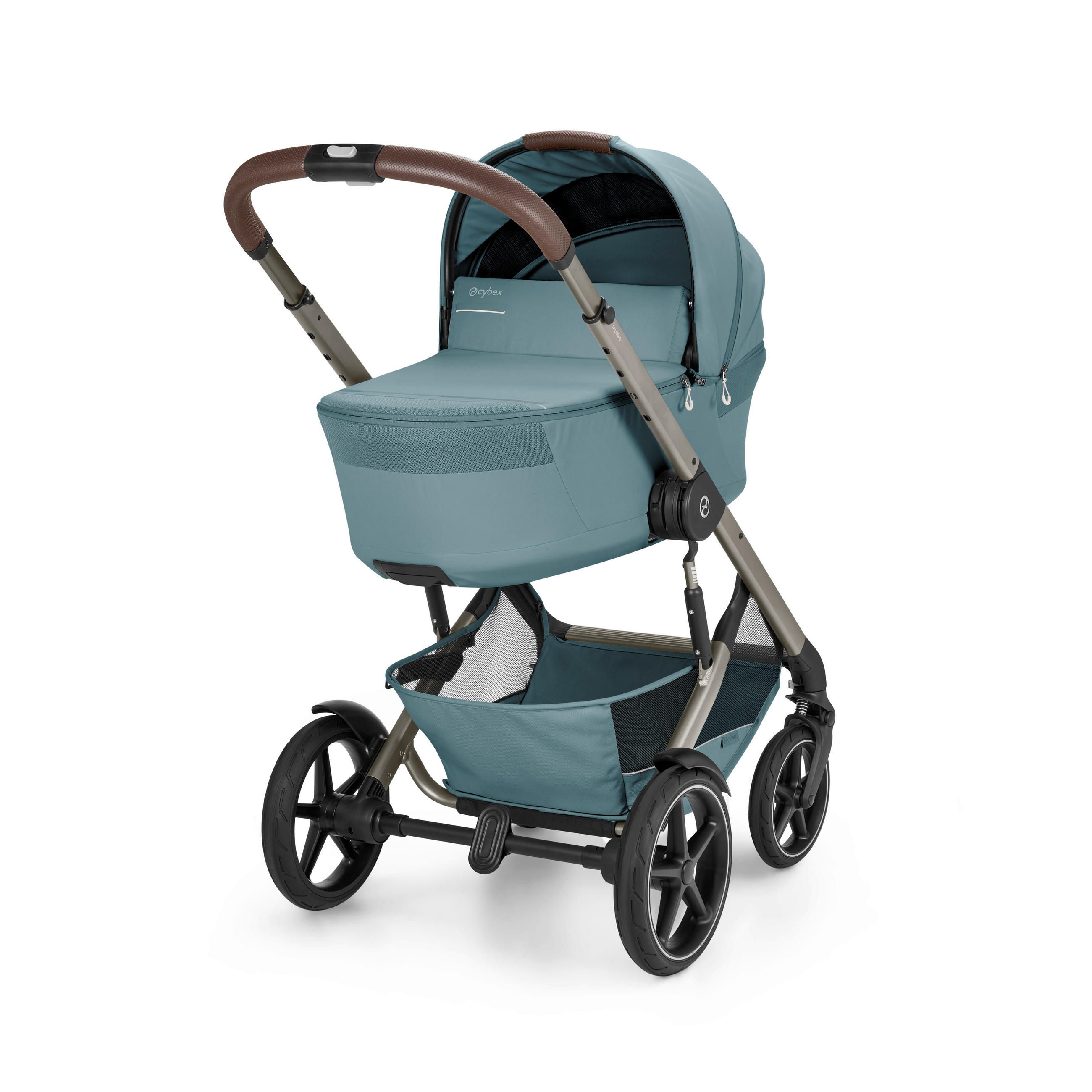 KINDERWAGEN Talos S TPE inkl. Fold-Carrycot  - Taupe/Hellblau, Basics, Textil/Metall (93/60/115cm) - cybex GOLD