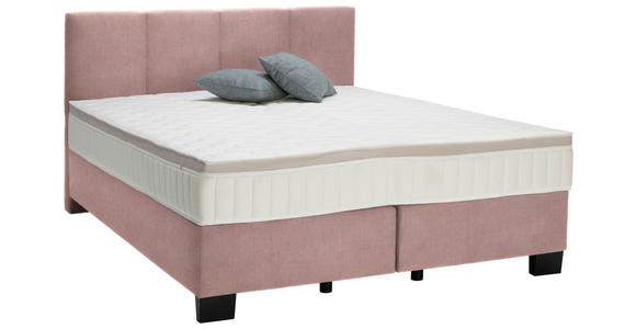 BOXSPRINGBETT 160/200 cm  in Rosa  - Schwarz/Rosa, Design, Kunststoff/Textil (160/200cm) - Hom`in