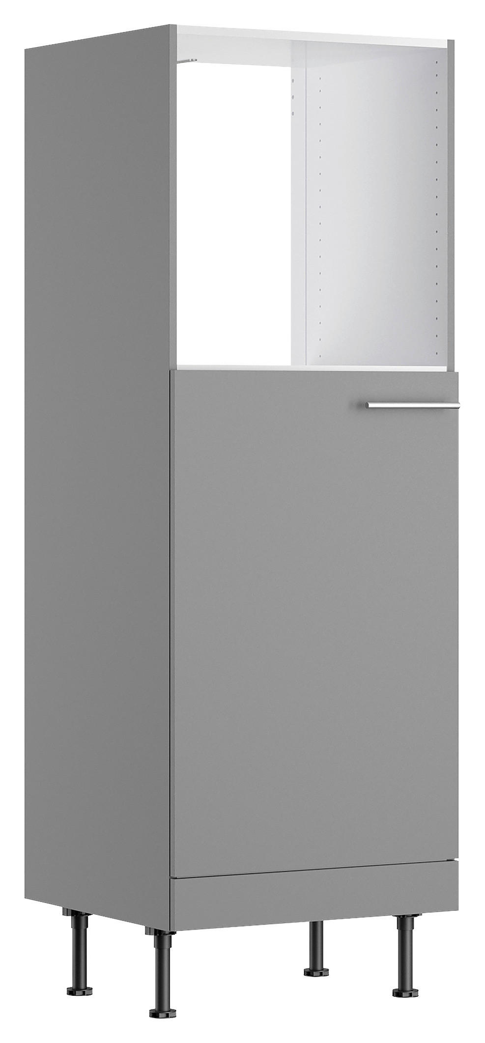GERÄTEUMBAUSCHRANK 60/176,6/58,1 cm  in Grau  - Edelstahlfarben/Grau, Basics, Holzwerkstoff/Metall (60/176,6/58,1cm) - Optifit