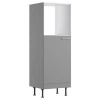 GERÄTEUMBAUSCHRANK 60/176,6/58,1 cm  in Grau  - Edelstahlfarben/Grau, Basics, Holzwerkstoff/Metall (60/176,6/58,1cm) - Optifit