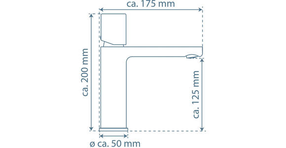 WASCHTISCHARMATUR 3,75/20/17,3 cm  - Goldfarben, Basics, Metall (3,75/20/17,3cm) - Xora