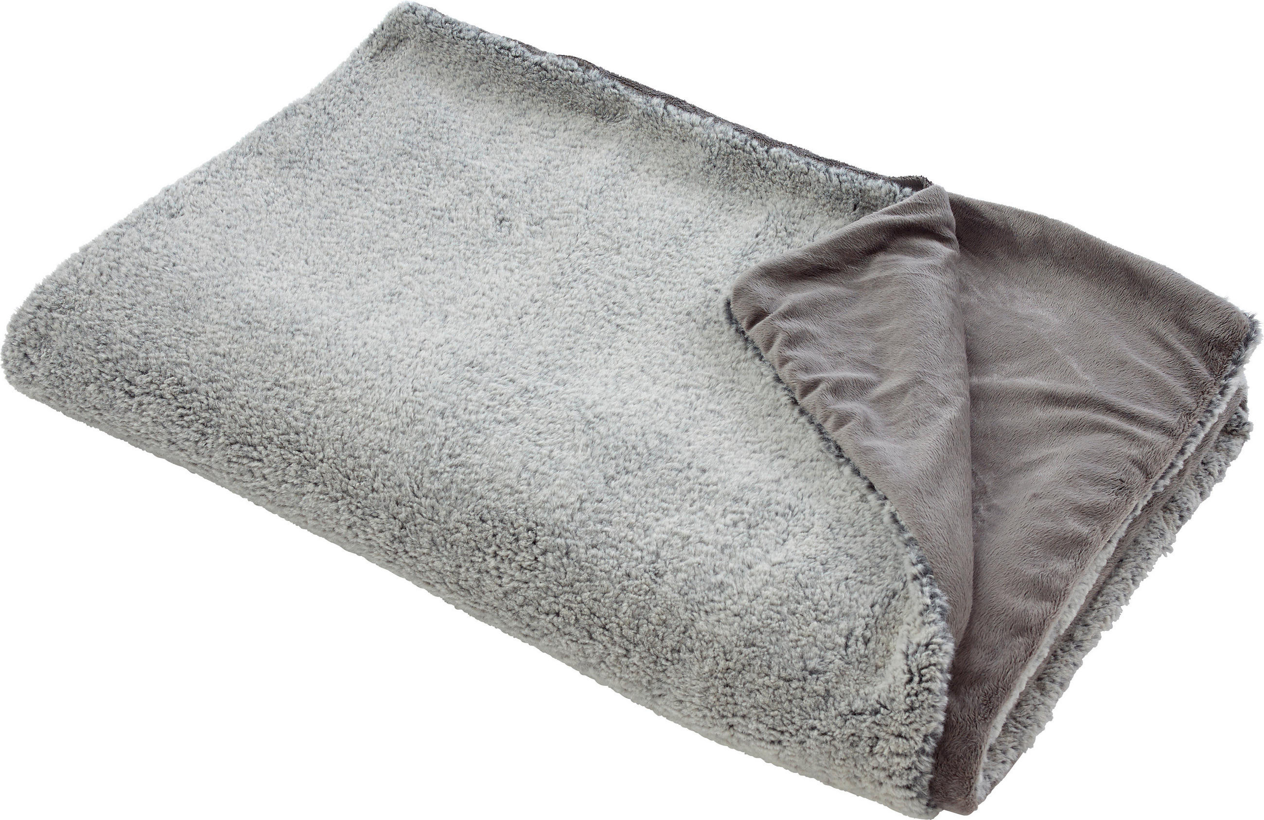 ĆEBE OD VEŠTAČKOG KRZNA 150/200 cm  - siva, Dizajnerski, tekstil (150/200cm) - Novel