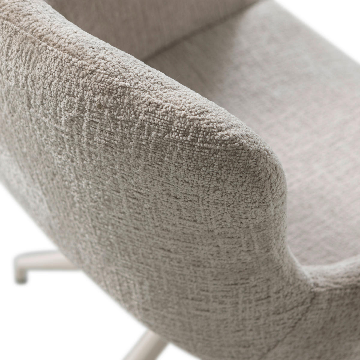 ARMLEHNSTUHL-SET 2 Stück  in Samt  - Sandfarben, MODERN, Textil/Metall (58/58/82cm) - Livetastic