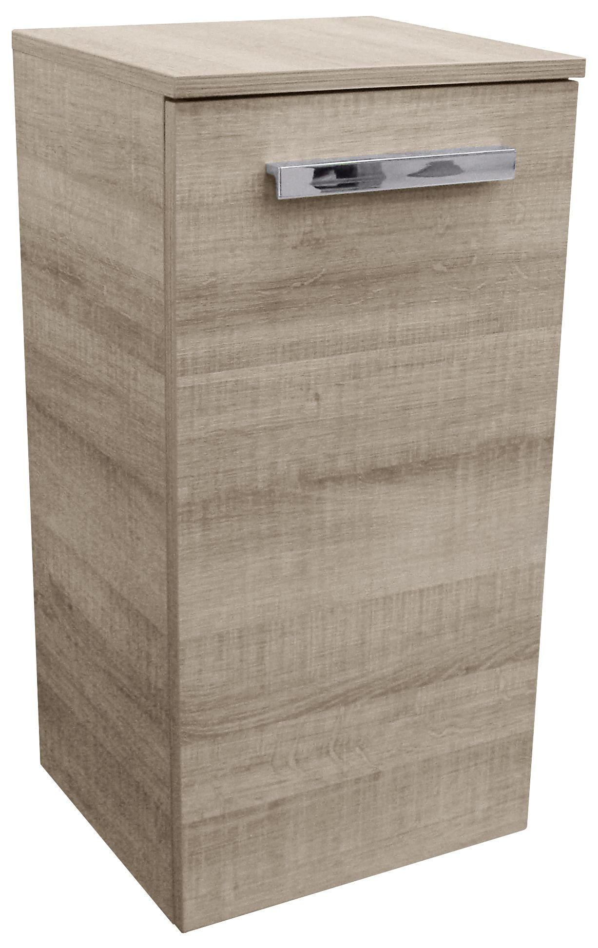UNTERSCHRANK 35/69/32 cm   - Eichefarben/Silberfarben, MODERN, Glas/Holzwerkstoff (35/69/32cm) - MID.YOU