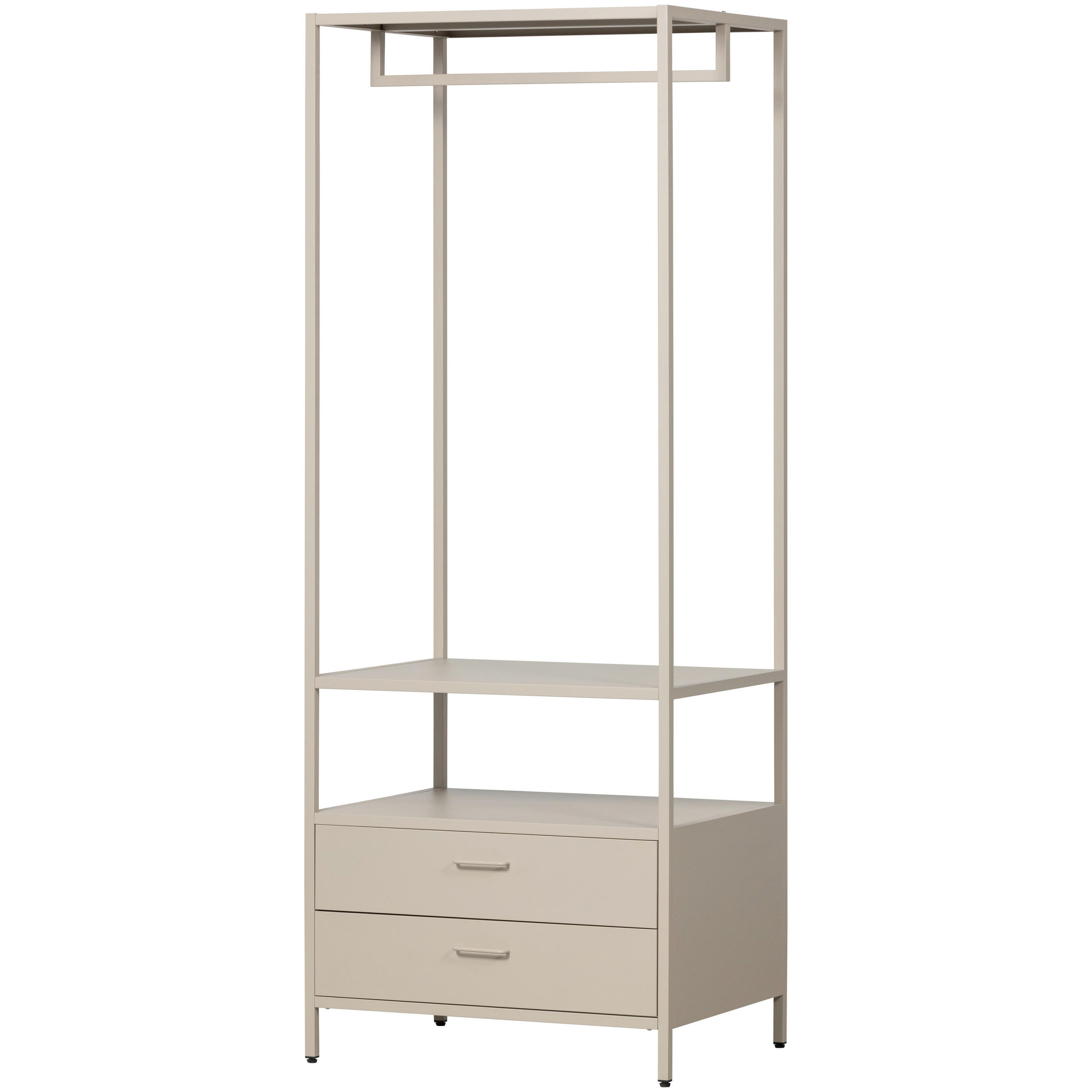 OFFENER KLEIDERSCHRANK 70/185/54 cm  in Sandfarben  - Sandfarben, Basics, Metall (70/185/54cm) - MID.YOU