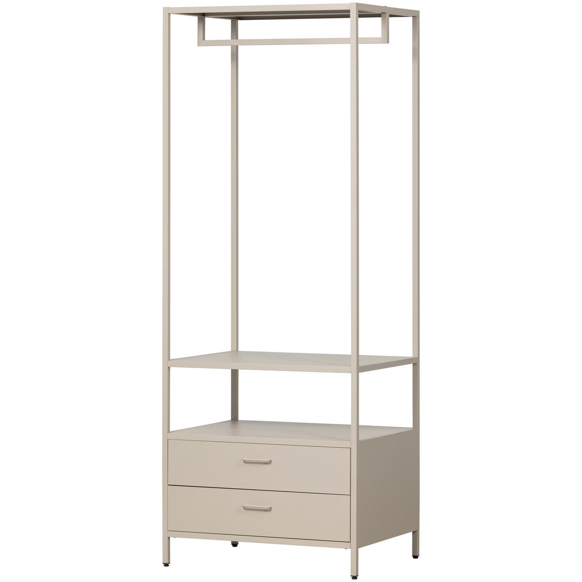 OFFENER KLEIDERSCHRANK 70/185/54 cm  in Sandfarben  - Sandfarben, Basics, Metall (70/185/54cm) - MID.YOU